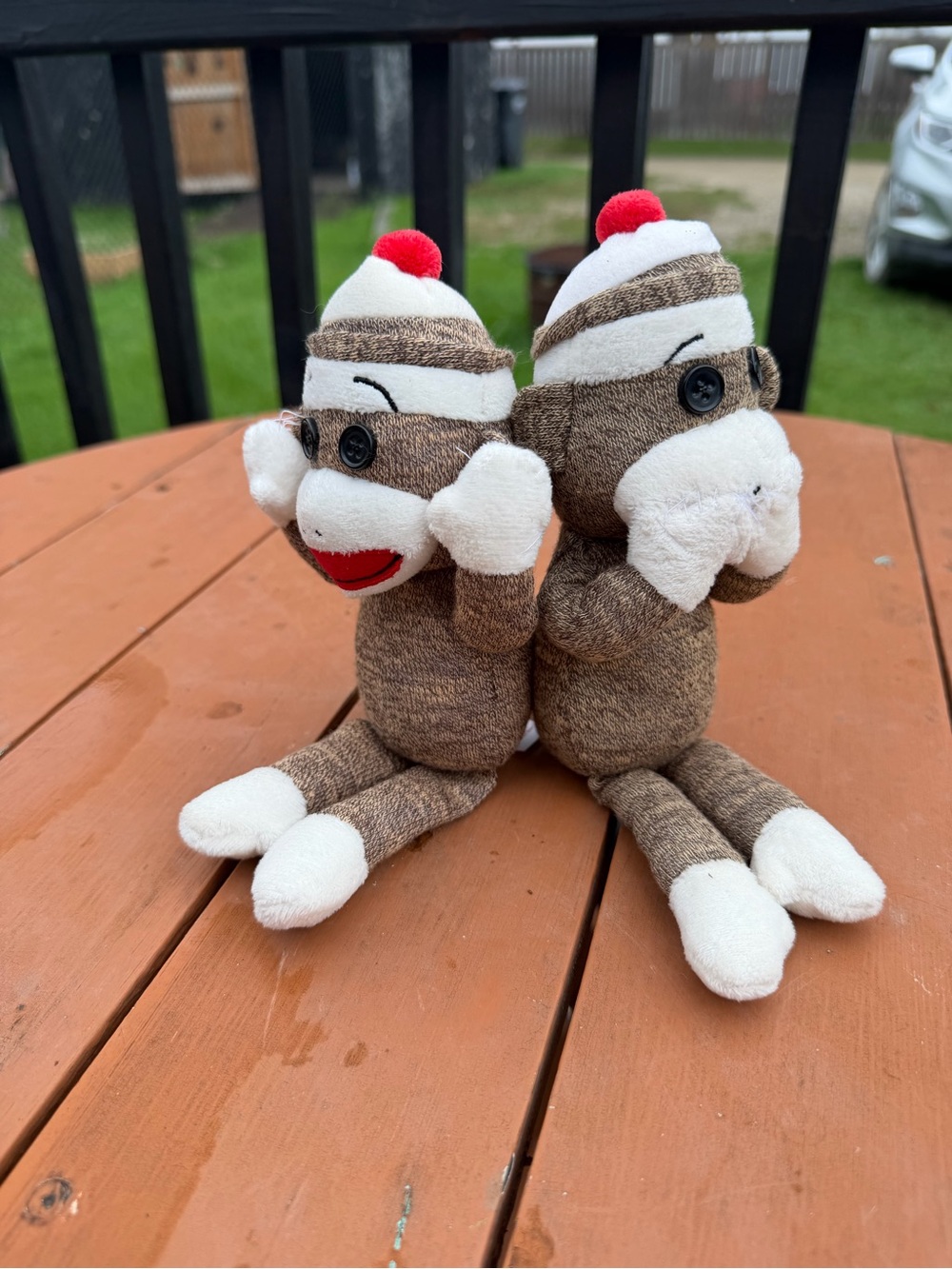 Two Ty Beanie Baby Socks the Sock Monkey